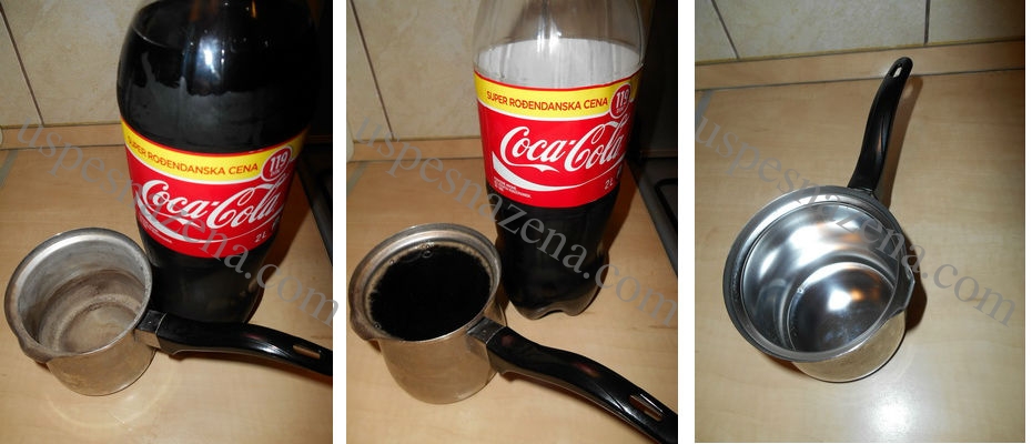 Kako očistiti džezvu za kafu sa Coca Colom.