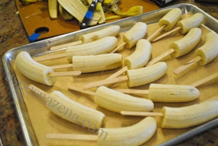 Banane u čokoladnoj glazuri na štapiću