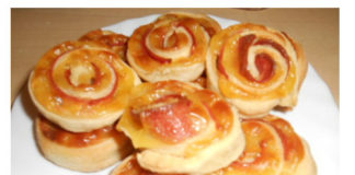 Lisnate ružice sa salamom i sirom. Brzo i ukusno.