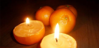 Mirisna sveća od narandže. Napravite sami.