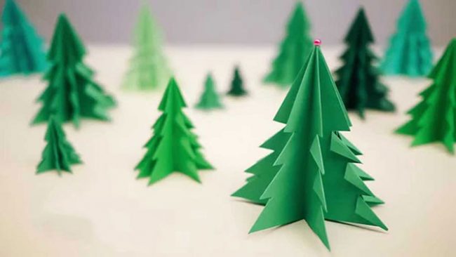 Kako jednostavno napraviti novogodiÅ¡nju 3D jelku od papira