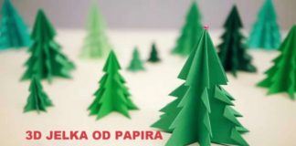 Kako jednostavno napraviti novogodišnju 3D jelku od papira