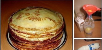 Kako pripremiti testo za palačinke bez prljanja sudova. Palačinke iz flaše.