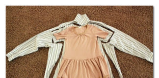 Simpatična haljinica za devojčicu od tatine košulje