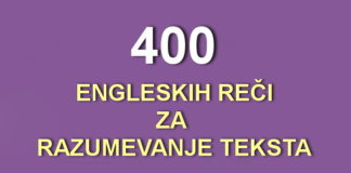 400 engleskih reči, koje će biti dovoljne za razumevanje 75% teksta