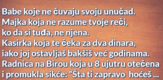 A ti i dalje misliš…